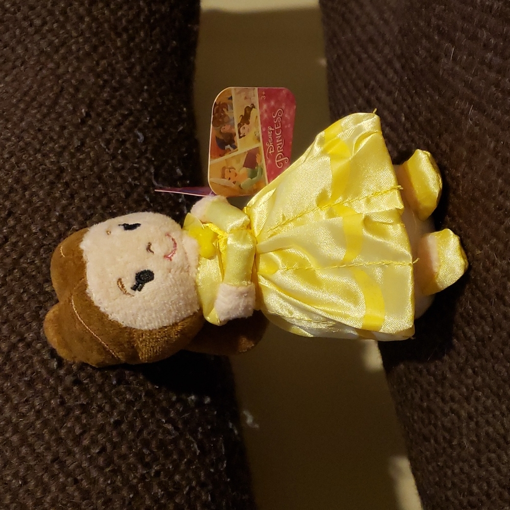 Mini stuffie of Belle from Disney